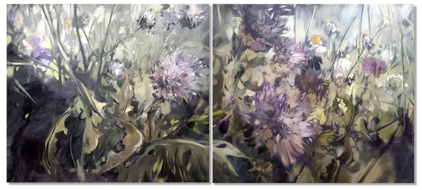 Painting #312 11 2019 oil on canvas 175x400cm